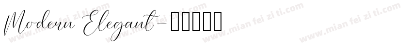 Modern Elegant字体转换